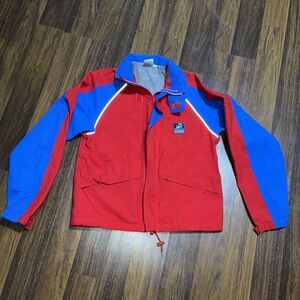 Vintage Performance Gore-Tex Cycling Bicycle Jacket Youth Medium Red/Blue W Hood